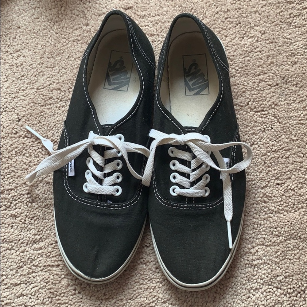 Women’s Black and White Vans, Size 9
